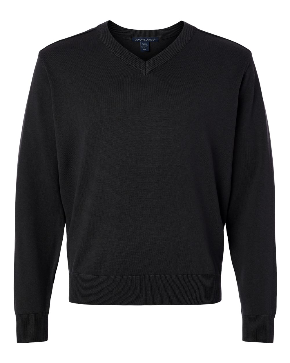 Devon & Jones Men's New Classics V-Neck Sweater. DG445 - Black