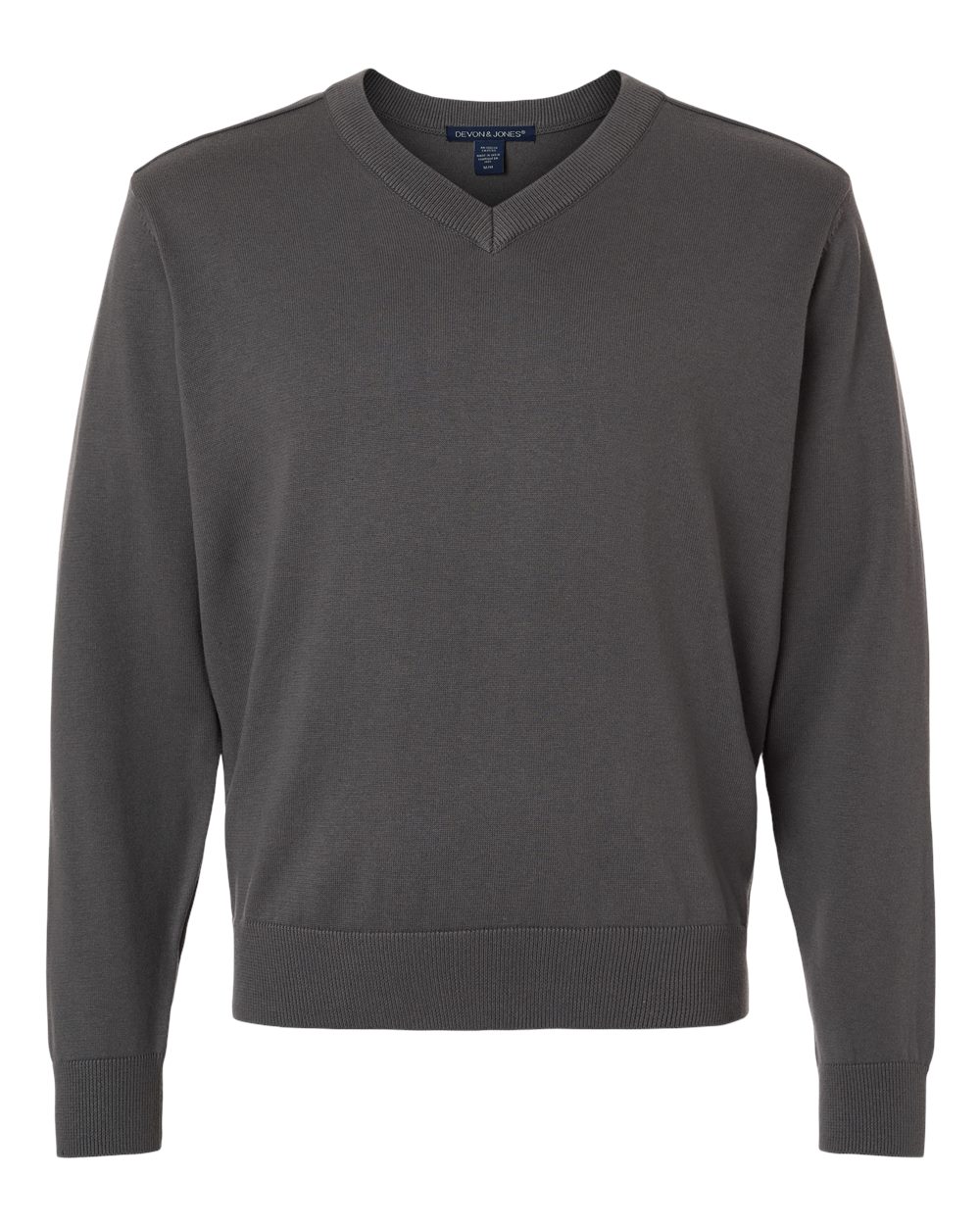 Devon & Jones Men's New Classics V-Neck Sweater. DG445 - Graphite
