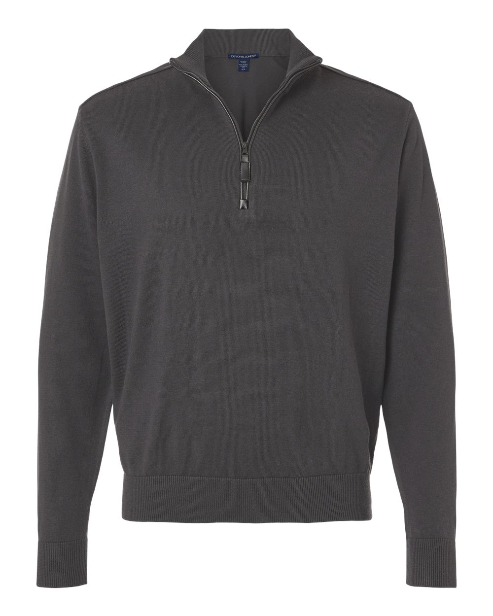Devon & Jones Men's New Classics Quarter-Zip Sweater. DG446 - Graphite