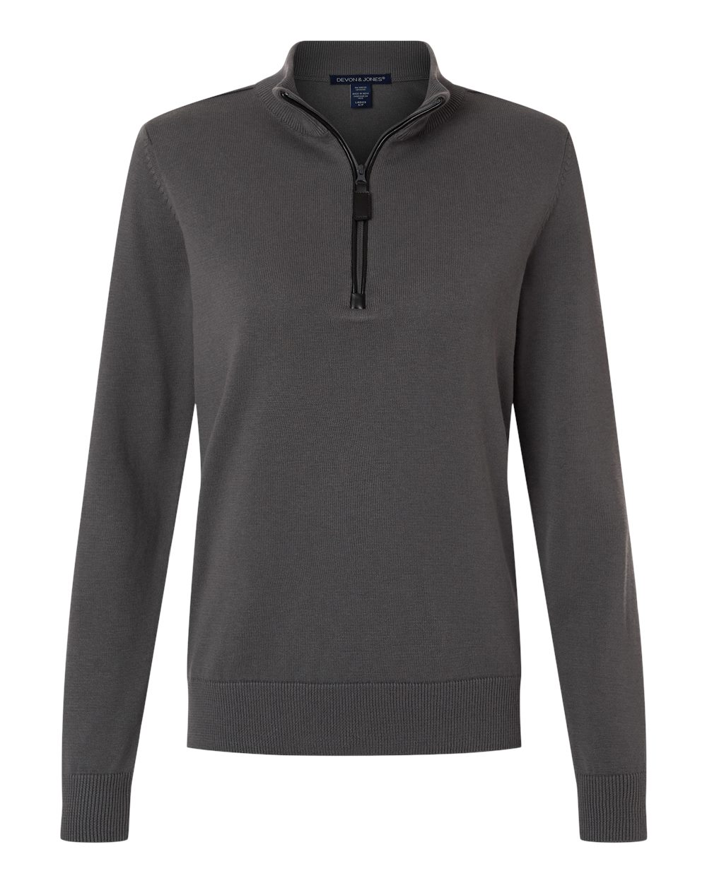 Devon & Jones Women's New Classics Quarter-Zip Sweater. DG446W - Graphite