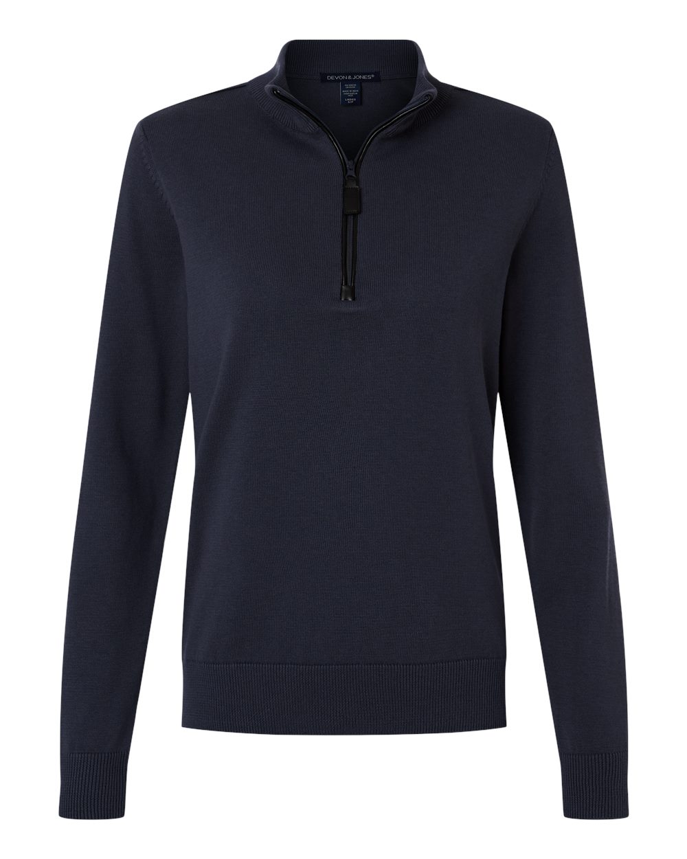 Devon & Jones Women's New Classics Quarter-Zip Sweater. DG446W - Navy