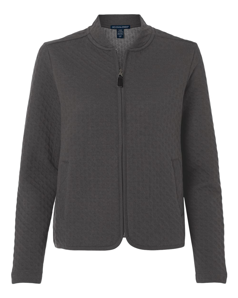 Devon & Jones Women's Berkeley Textured Full-Zip Jacket. DG740W - Graphite