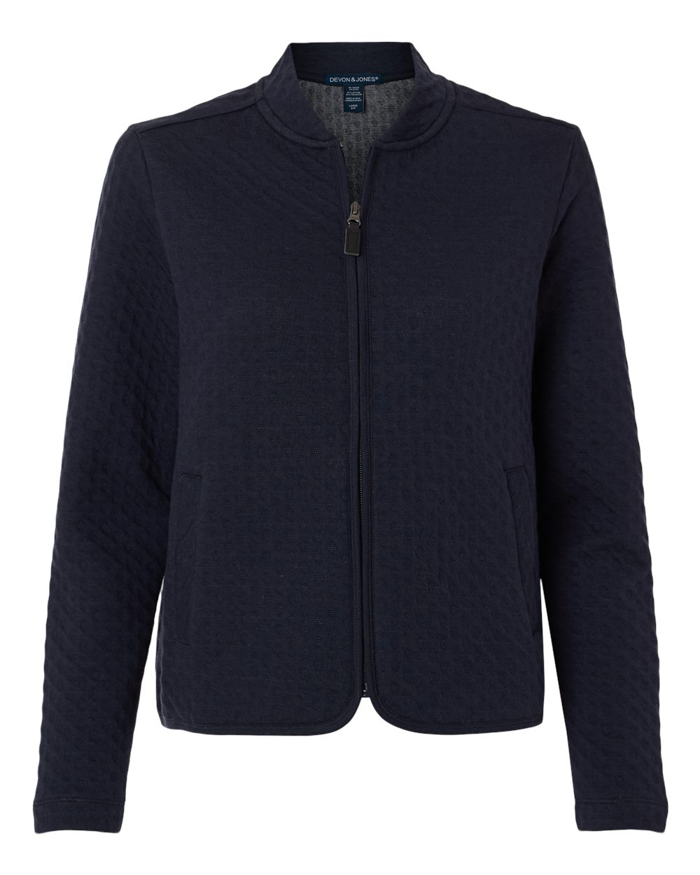Devon & Jones Women's Berkeley Textured Full-Zip Jacket. DG740W - Navy