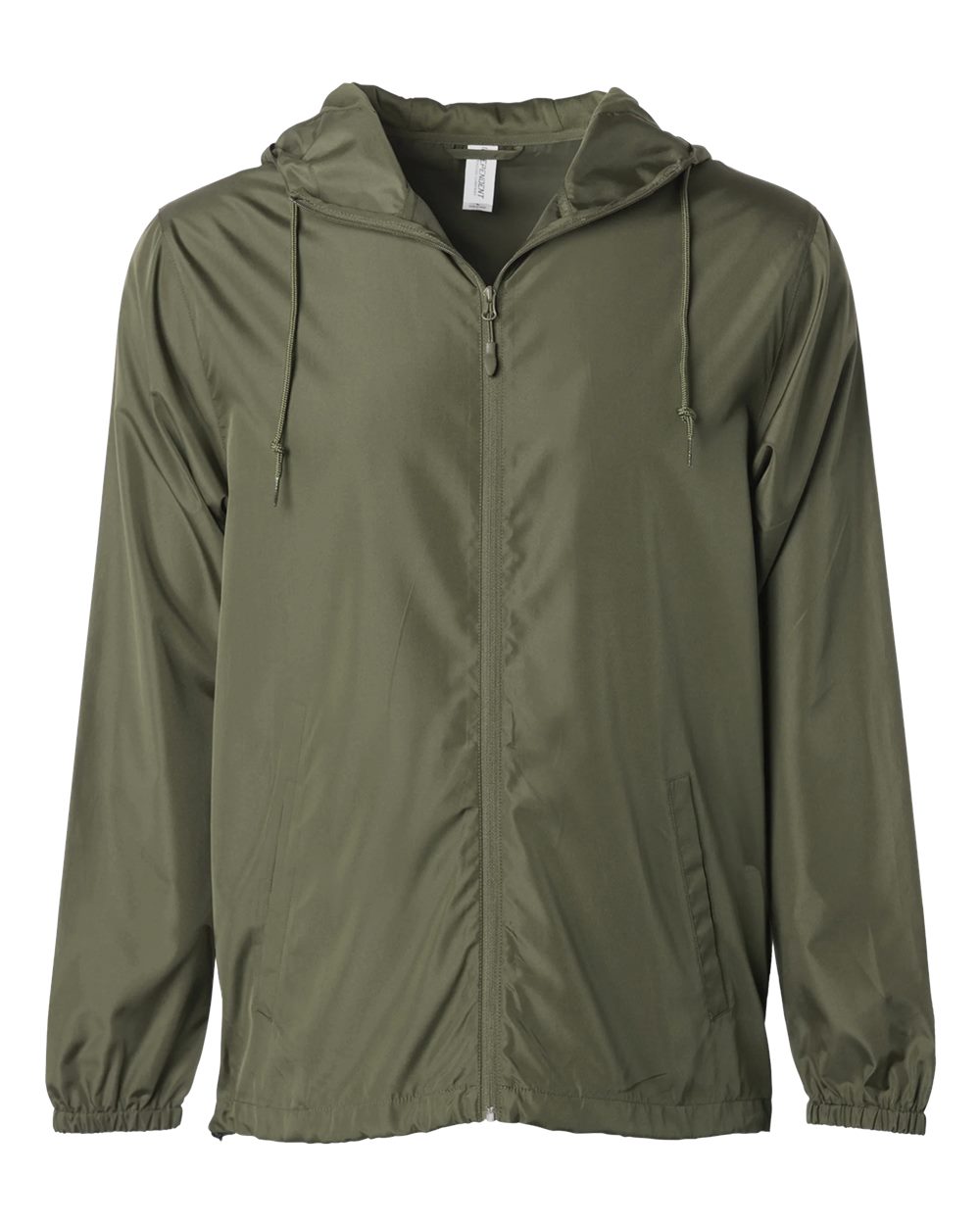 Independent Trading Co. Men's Lightweight Windbreaker Full-Zip Jacket. EXP54LWZ - Army