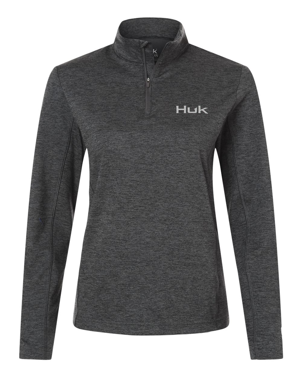 HUK Women's Coldfront+ Quarter-Zip Pullover. H6130024 - Volcanic Ash Heather