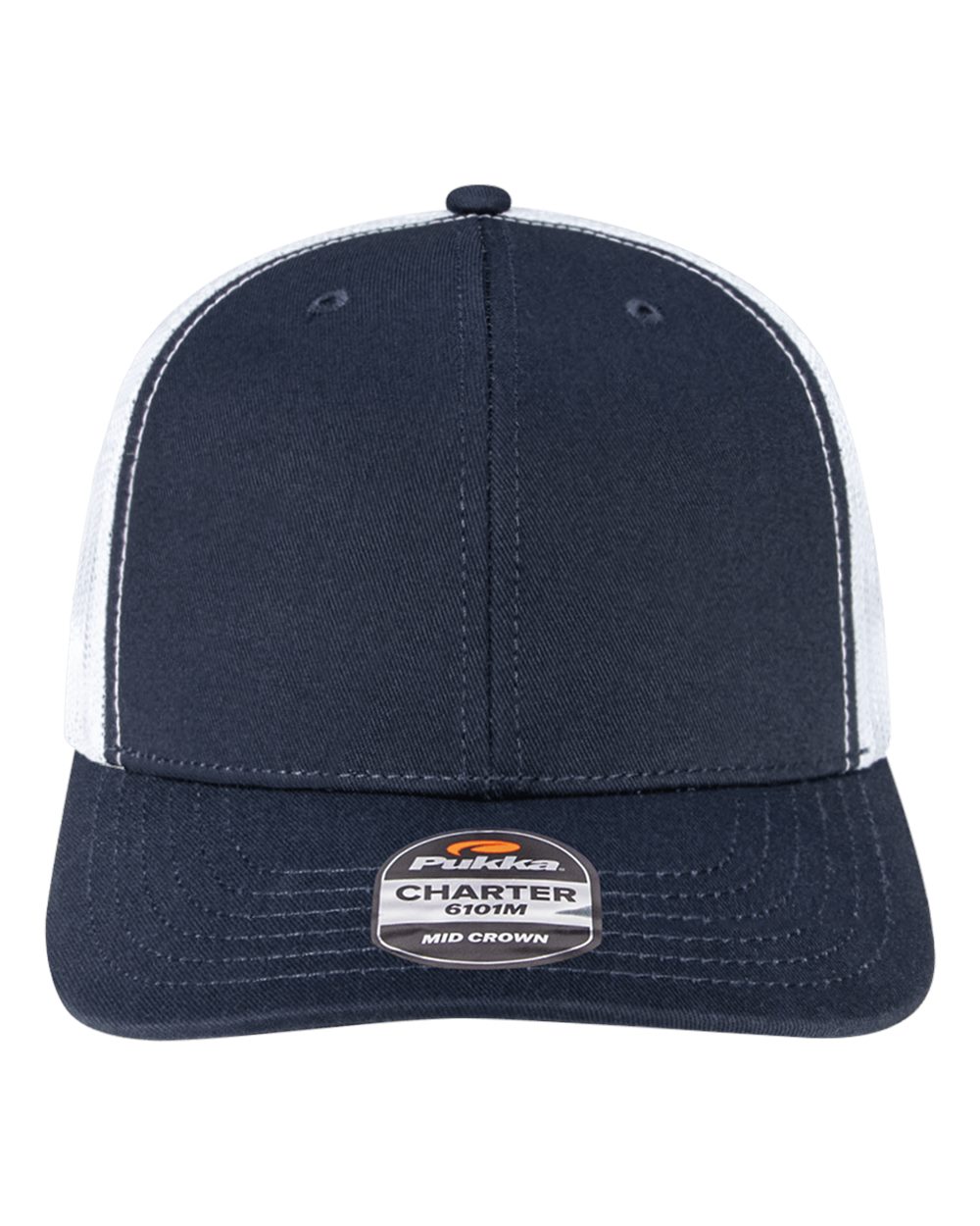 Pukka Charter Six-Panel Cap. 6101M - Navy/ White