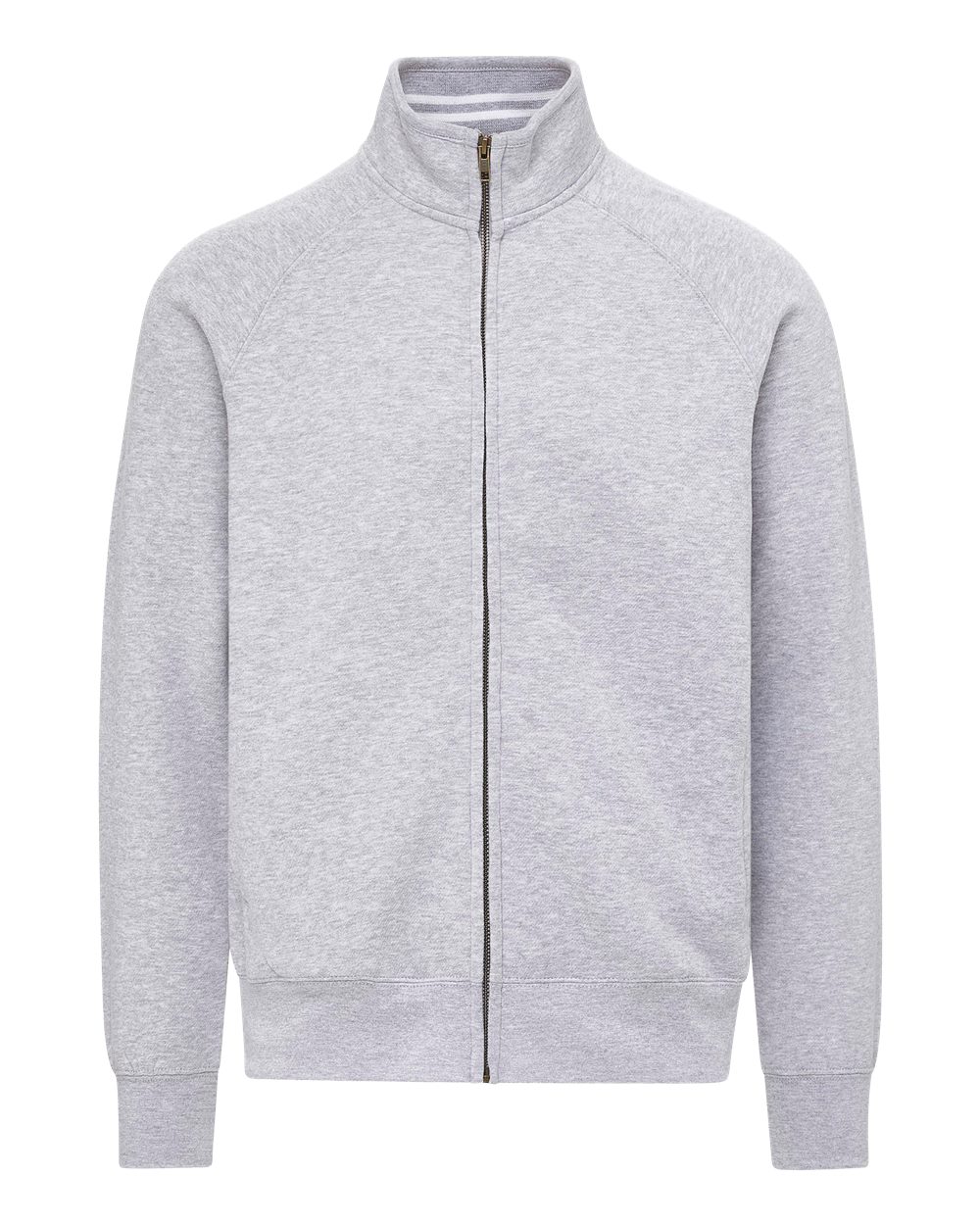 MV Sport Men's Vintage Fleece Track Jacket. 25157 - Heather Gray