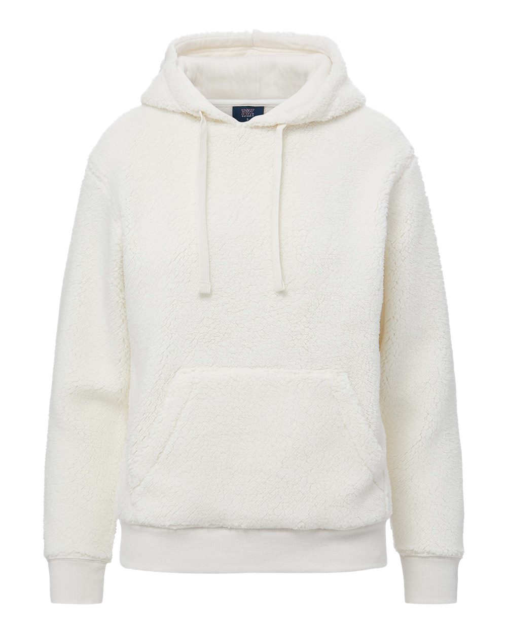 MV Sport Women's Starla Sherpa Hooded Pullover. W25122 - Ivory