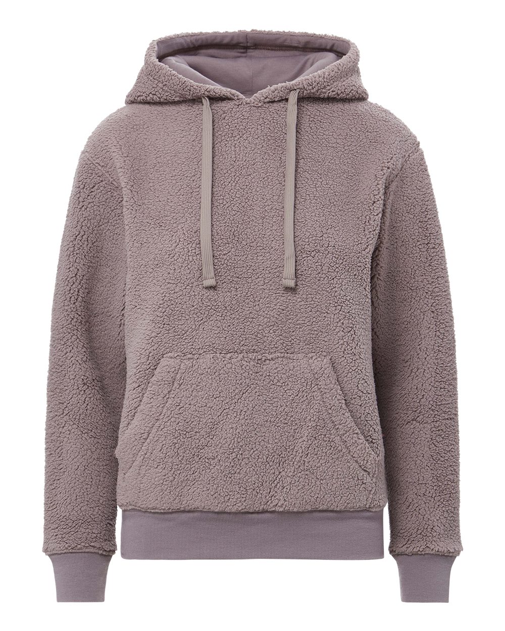 MV Sport Women's Starla Sherpa Hooded Pullover. W25122 - Smokey Taupe