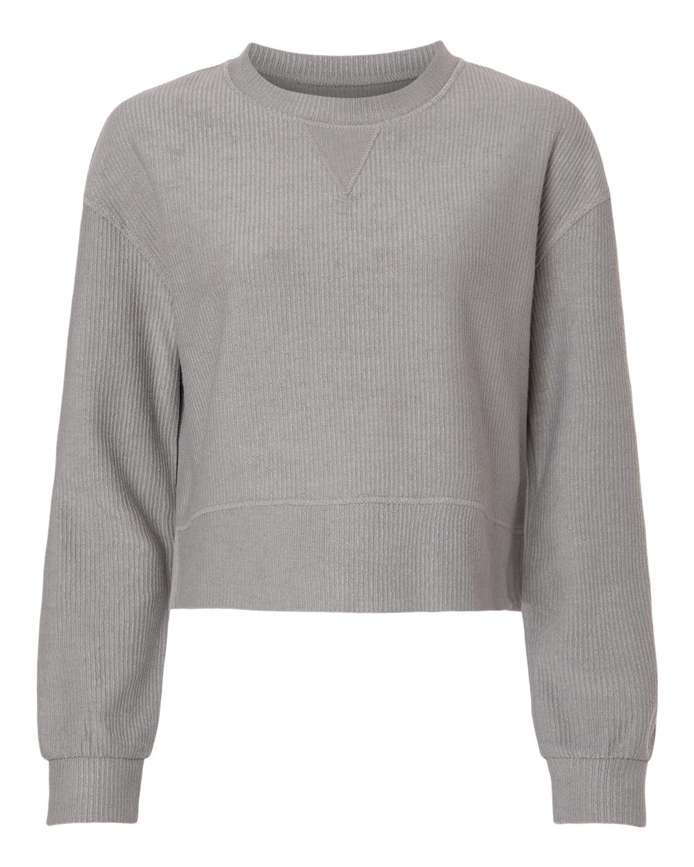 Boxercraft Women's Rib Knit Corded Boxy Crewneck Sweatshirt. BW5102 - Oxford