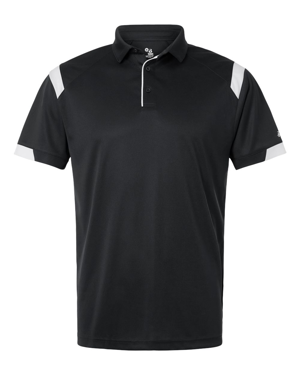 Badger Unisex On the Rise Polo. 3350 - Black/ White