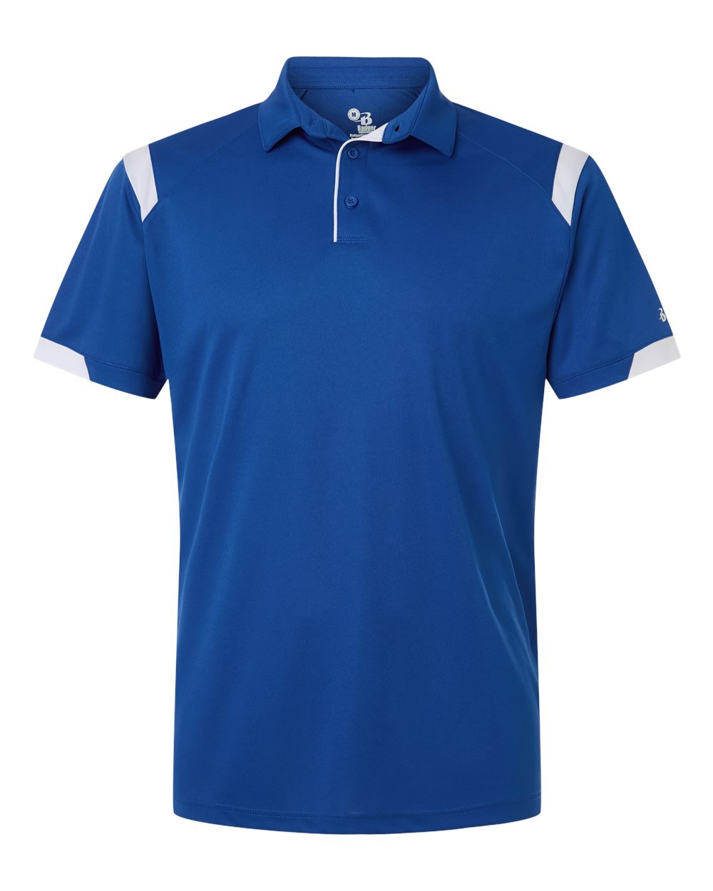 Badger Unisex On the Rise Polo. 3350 - Royal/ White