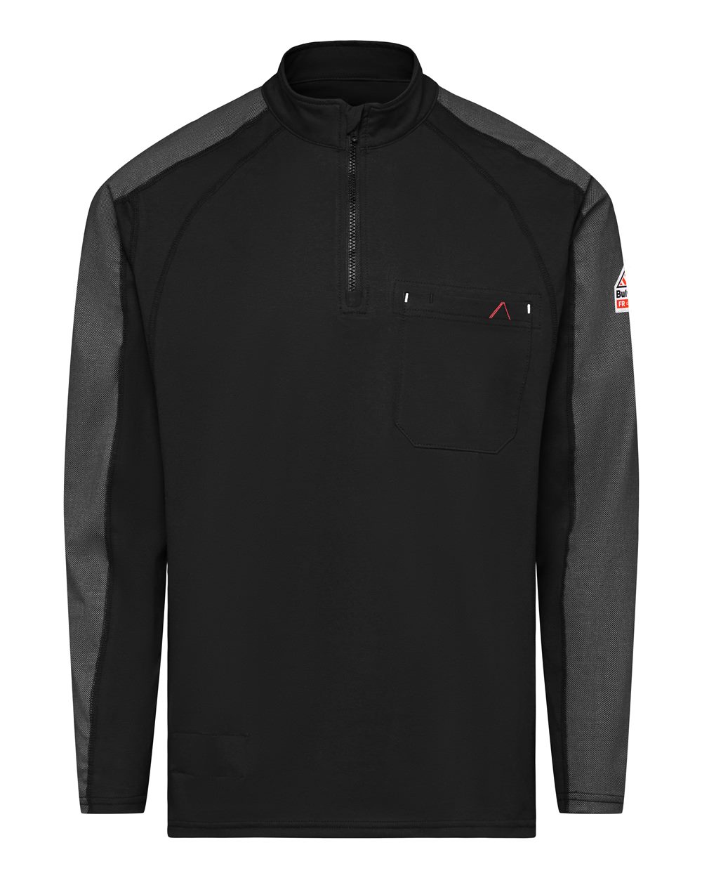 Bulwark Men's Flex Knit Quarter-Zip Pullover. STZ2 - Black