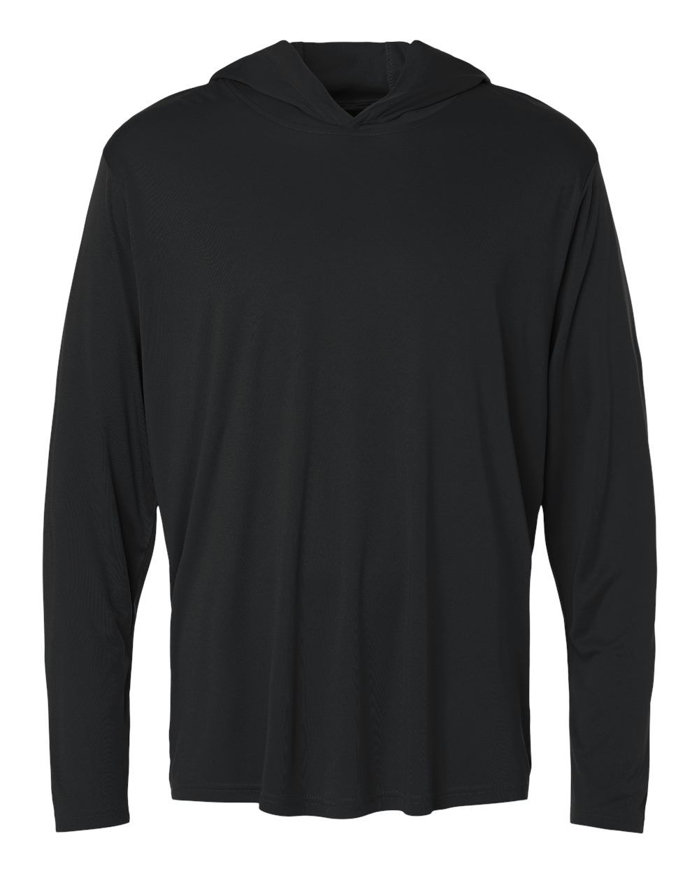 AllPro Unisex Pro-Lock Performance Hooded Long Sleeve T-Shirt. 48510 - Black