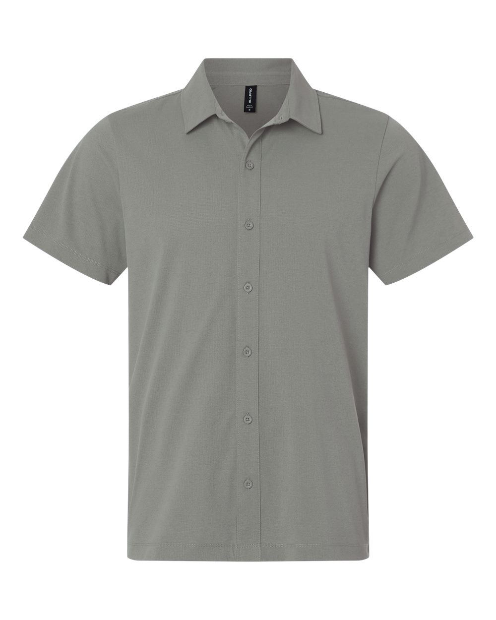AllPro Men's Pro-Flex Sorona® Button Down Short Sleeve Shirt. 41SPSS - Greystone