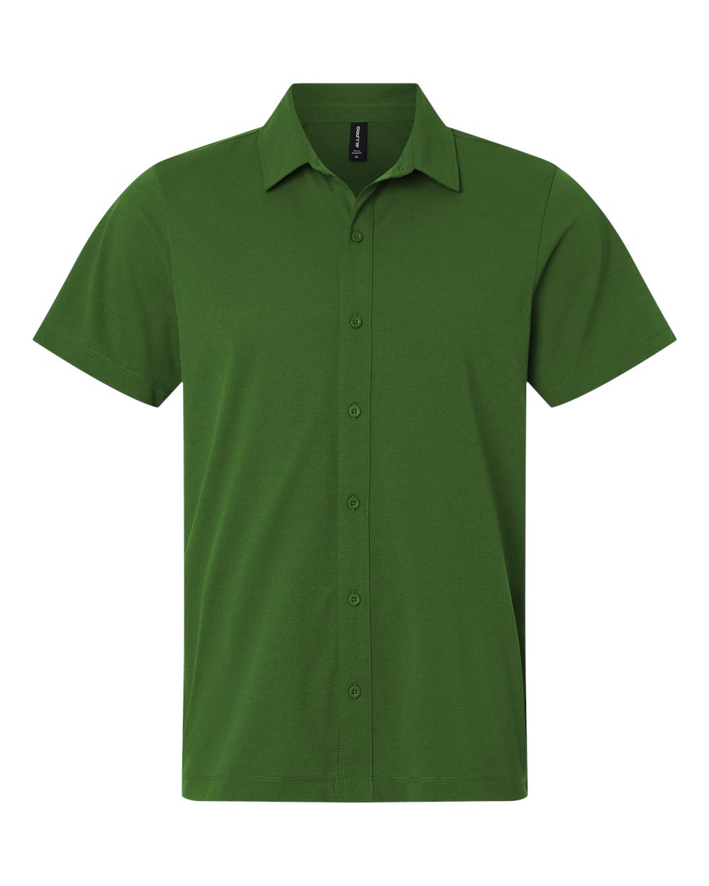 AllPro Men's Pro-Flex Sorona® Button Down Short Sleeve Shirt. 41SPSS - Olive Green