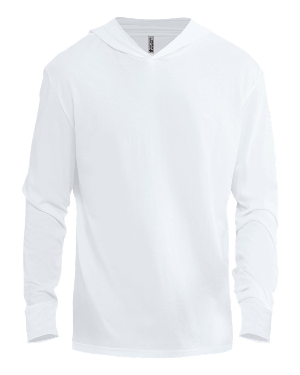 Next Level Unisex CVC Hoodie Long Sleeve Tee. 6221 - White