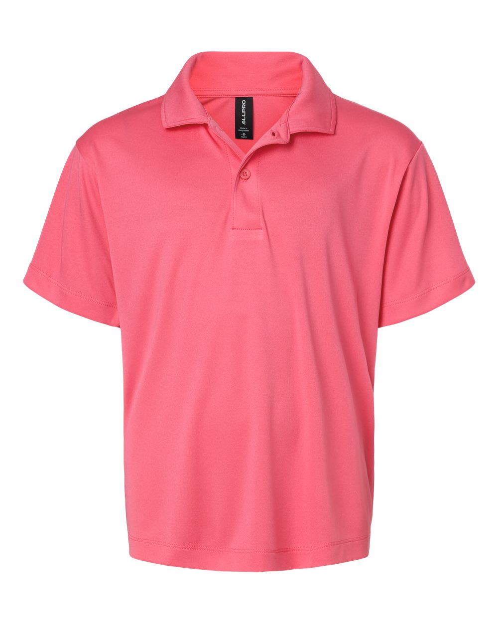 AllPro Youth Pro-Lock Performance Polo. 41800Y - Bright Pink