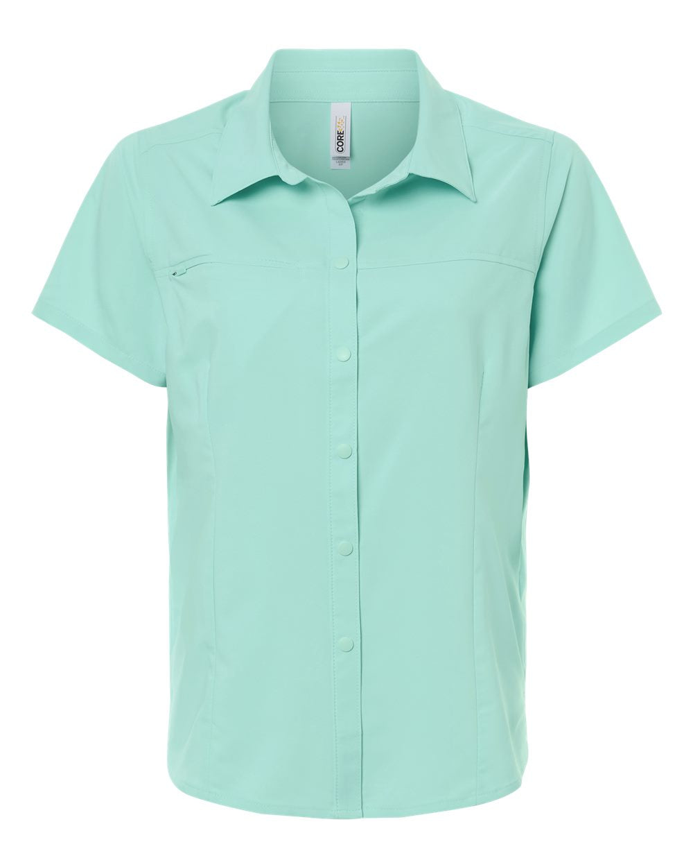 CORE365 Women's UltraUVP Shoreline Short Sleeve Staff Shirt. CE520W - Sea Glass
