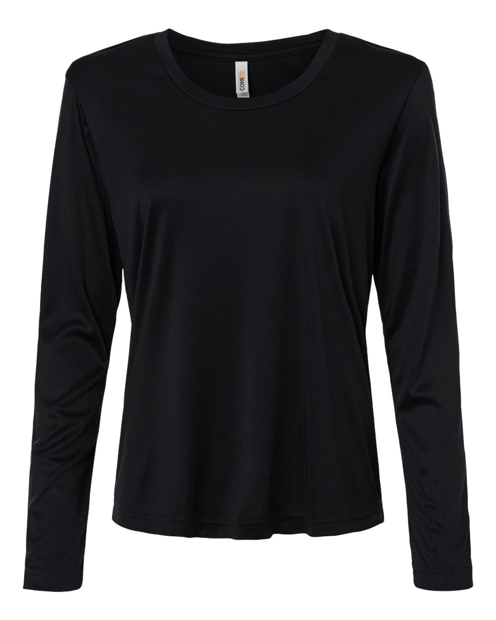 CORE365 Women's Capital Performance Long Sleeve T-Shirt. CE10LW - Black