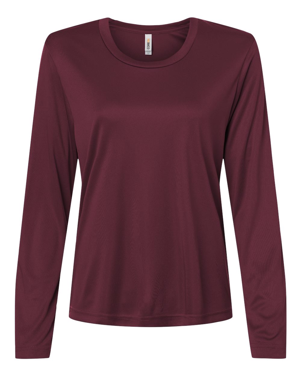 CORE365 Women's Capital Performance Long Sleeve T-Shirt. CE10LW - Burgundy