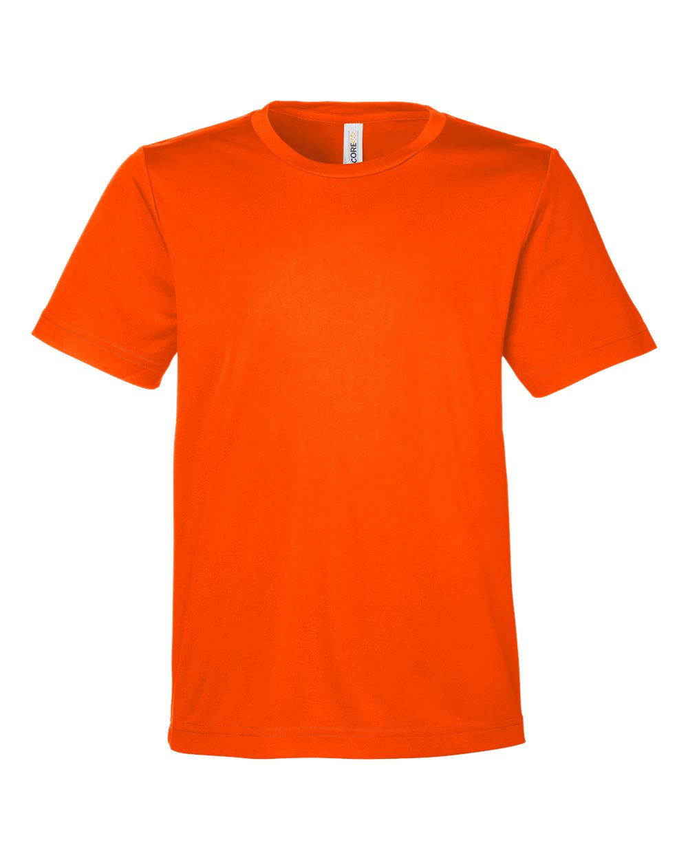 CORE365 Youth Capital Performance T-Shirt. CE10Y - Safety Orange