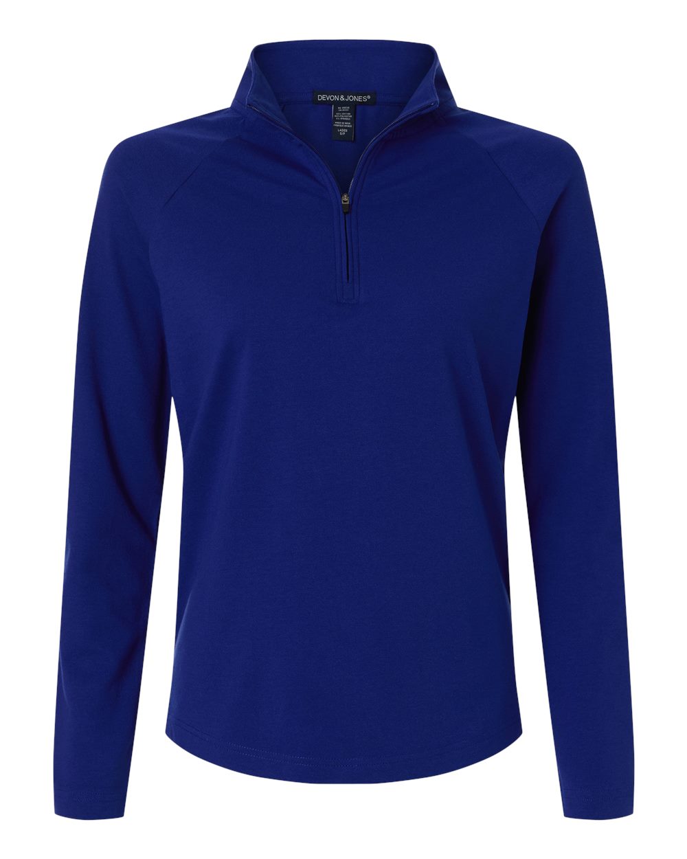 Devon & Jones Women's Seaton Pebble Textured Quarter-Zip Pullover. DG402W - Midnight Royal