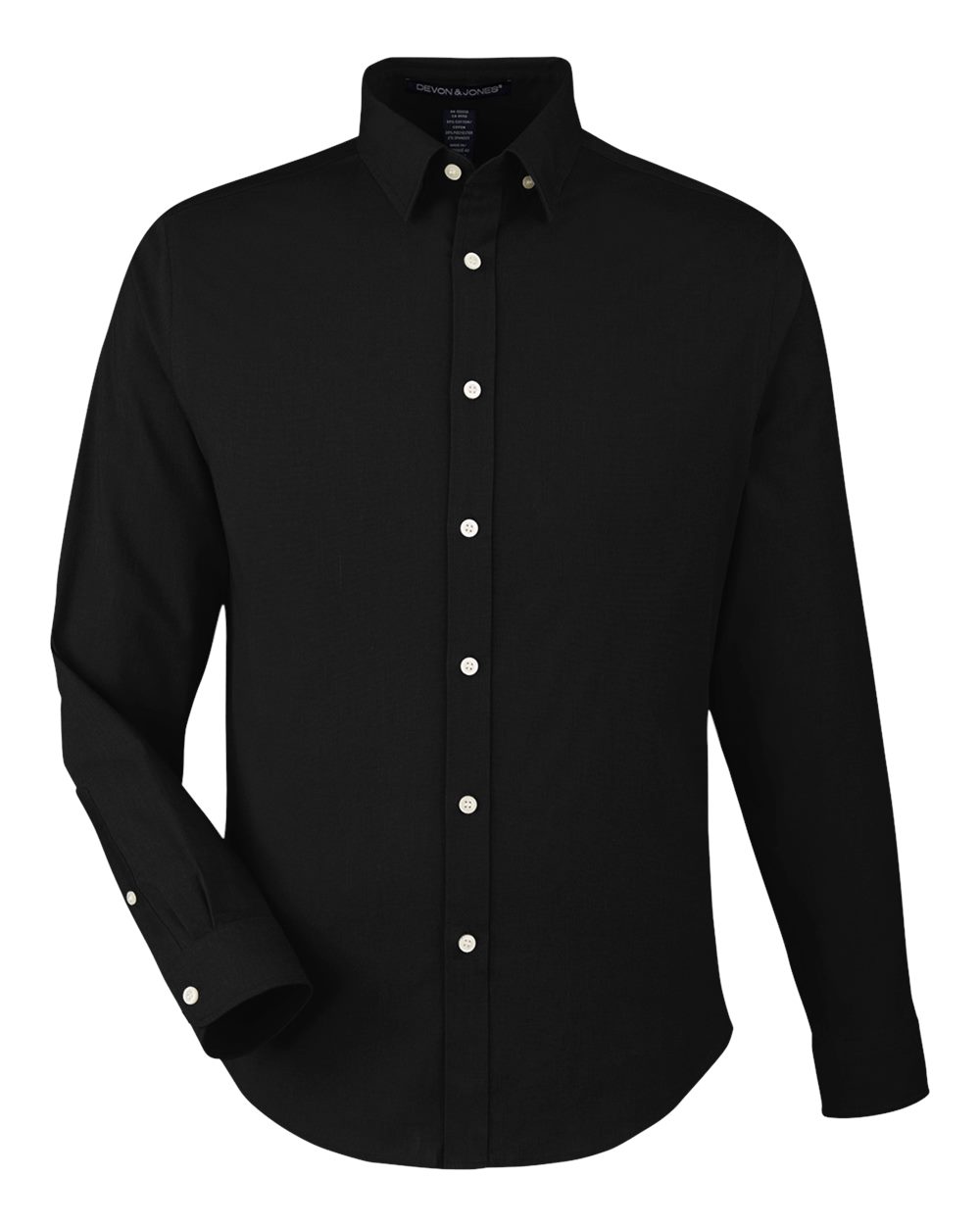 Devon & Jones Men's CrownLux Performance® Spencer Poplin Dress Shirt. DG505 - Black