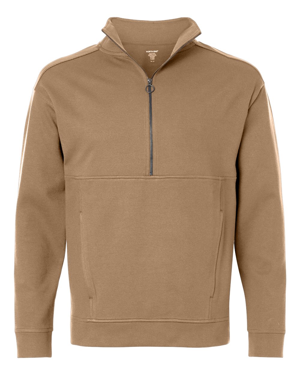 North End Men's Mantra Half-Zip Ottoman Pullover. NE220 - Cafe