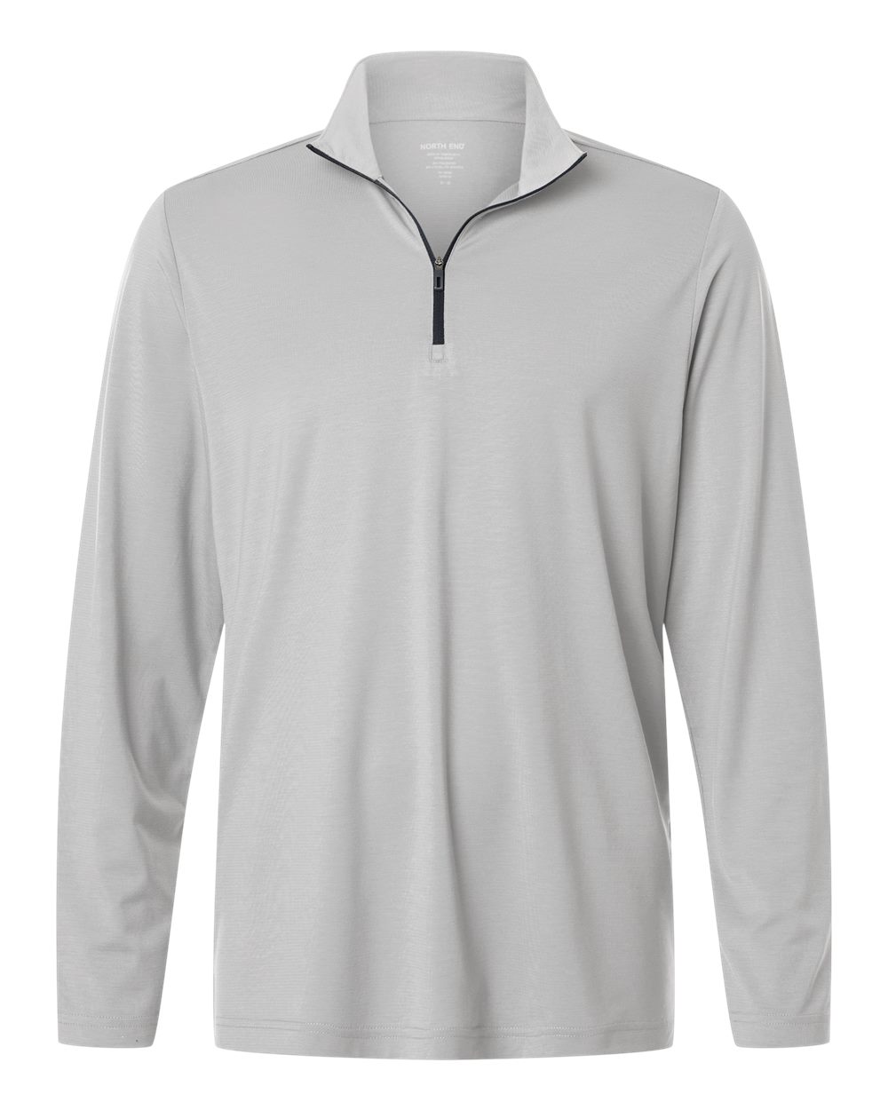 North End Men's JAQ Stretch Performance Quarter-Zip. NE405 - Platinum/ Carbon