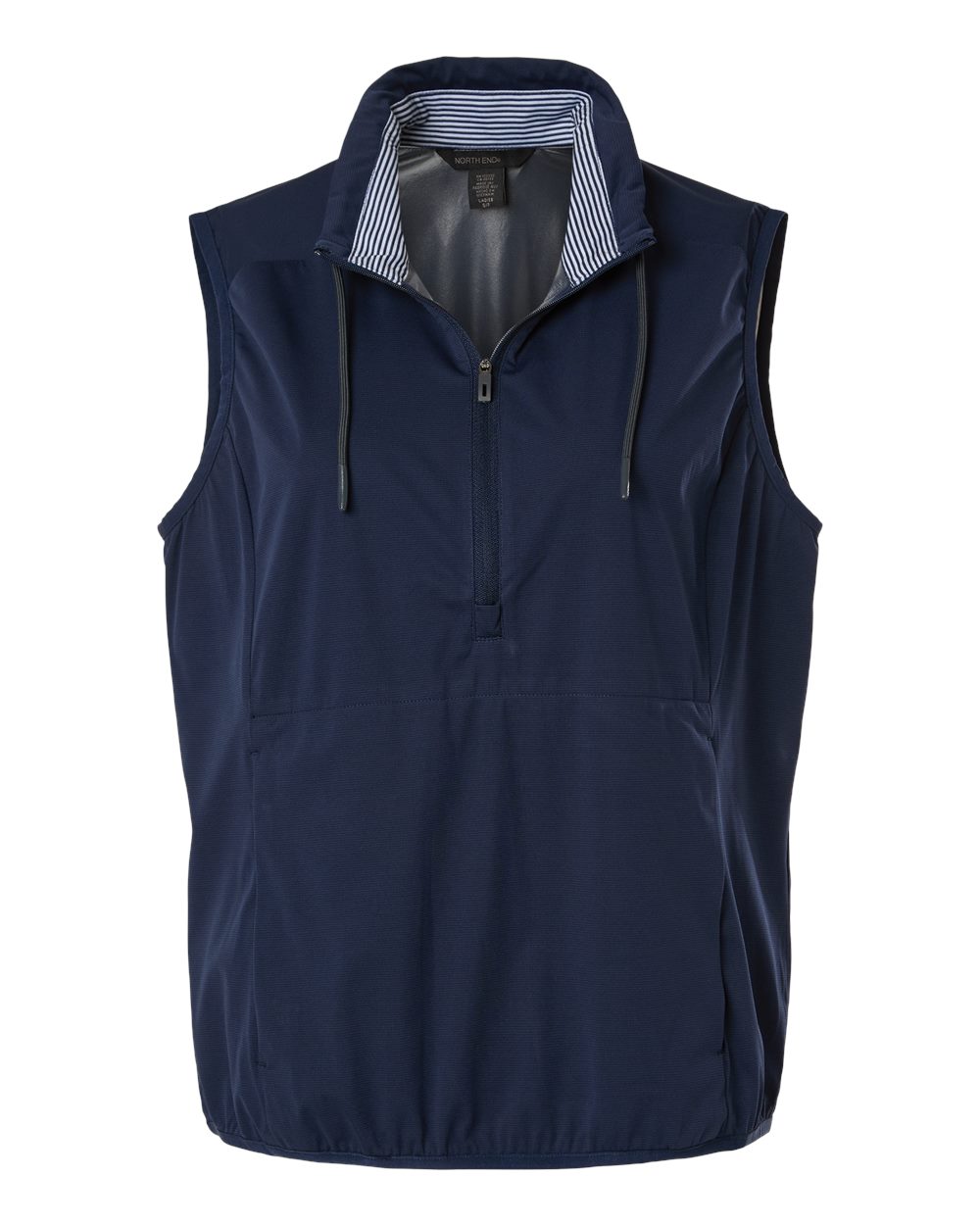 North End Men's Network Lightweight Quarter-Zip Vest. NE76 - Classic Navy Heather