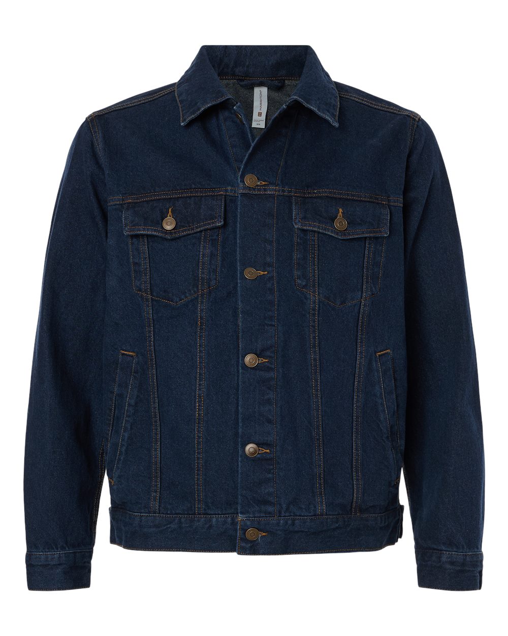 Harriton Unisex Cooper Denim Jacket. M75 - Dark Denim