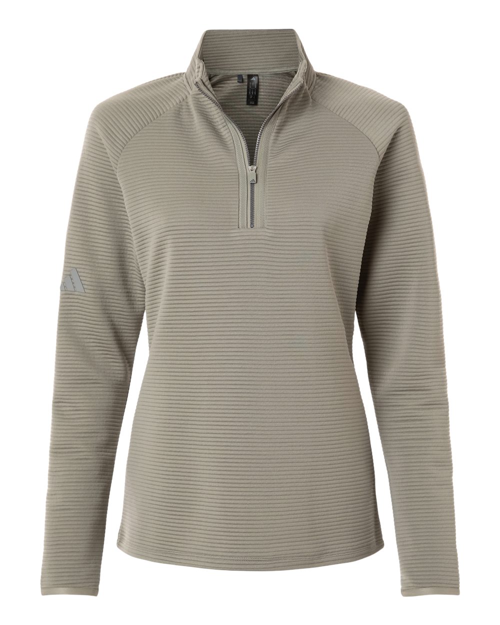 Adidas Women's Spacer Quarter-Zip Pullover. A589 - Silver Pebble
