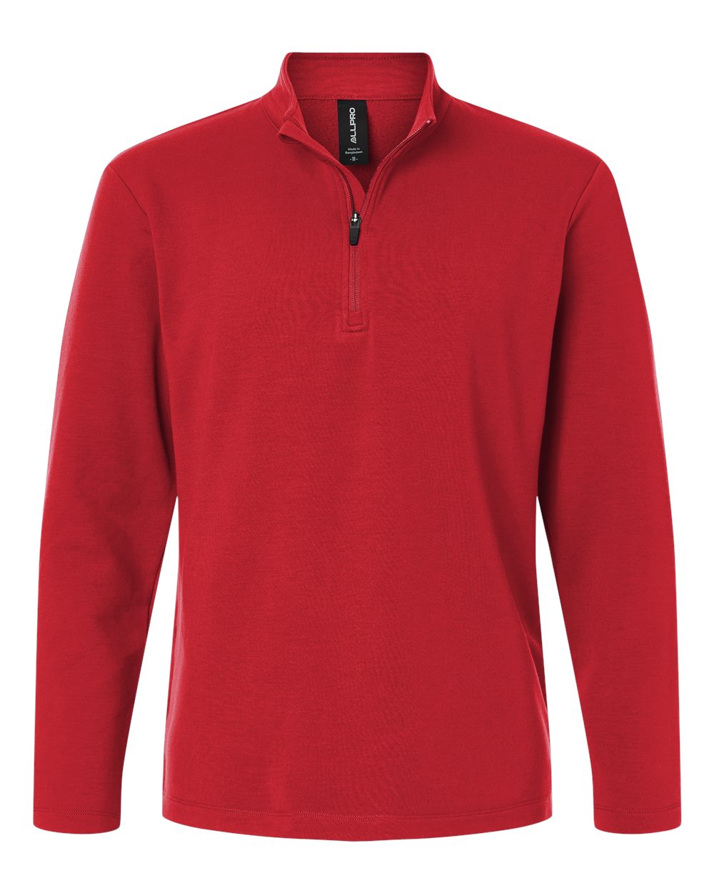 AllPro Men's Stretch Quarter-Zip Fleece Pullover. STF870 - Red