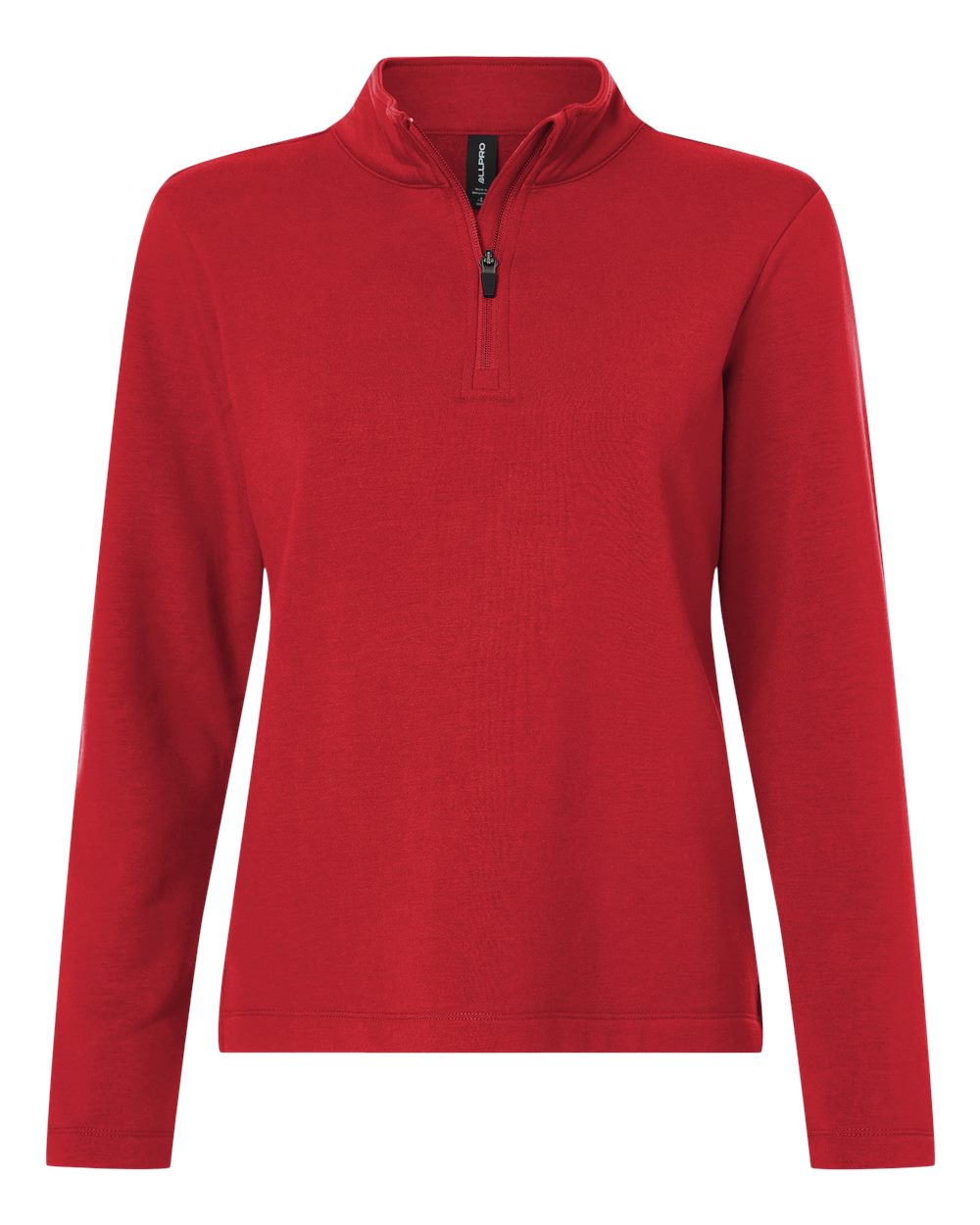 AllPro Women's Stretch Quarter-Zip Fleece Pullover. STF870L - Red