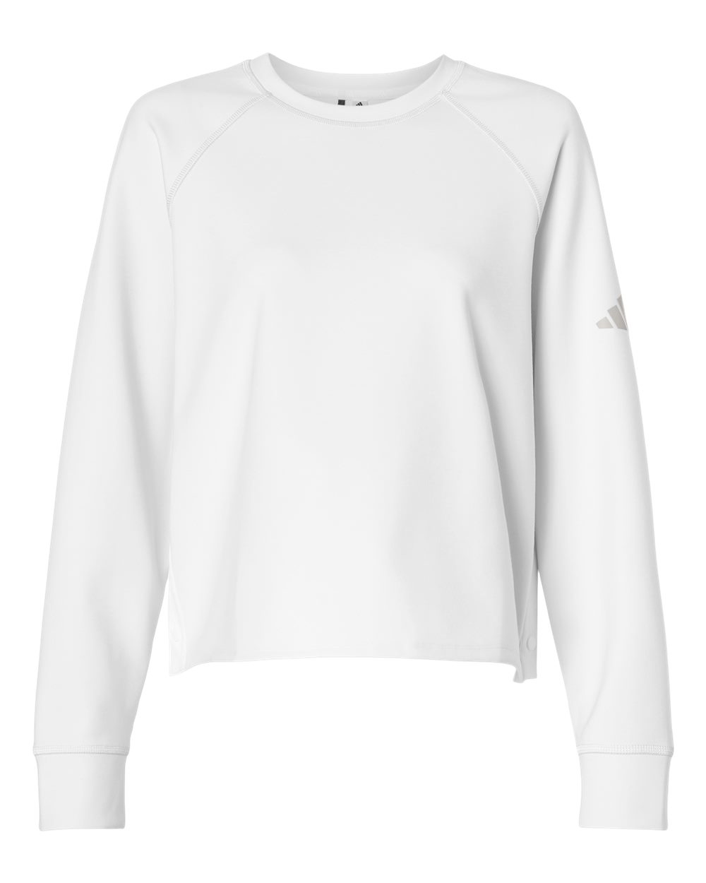 Adidas Women's Beyond Side-Snap Crewneck Sweatshirt. A1014 - White
