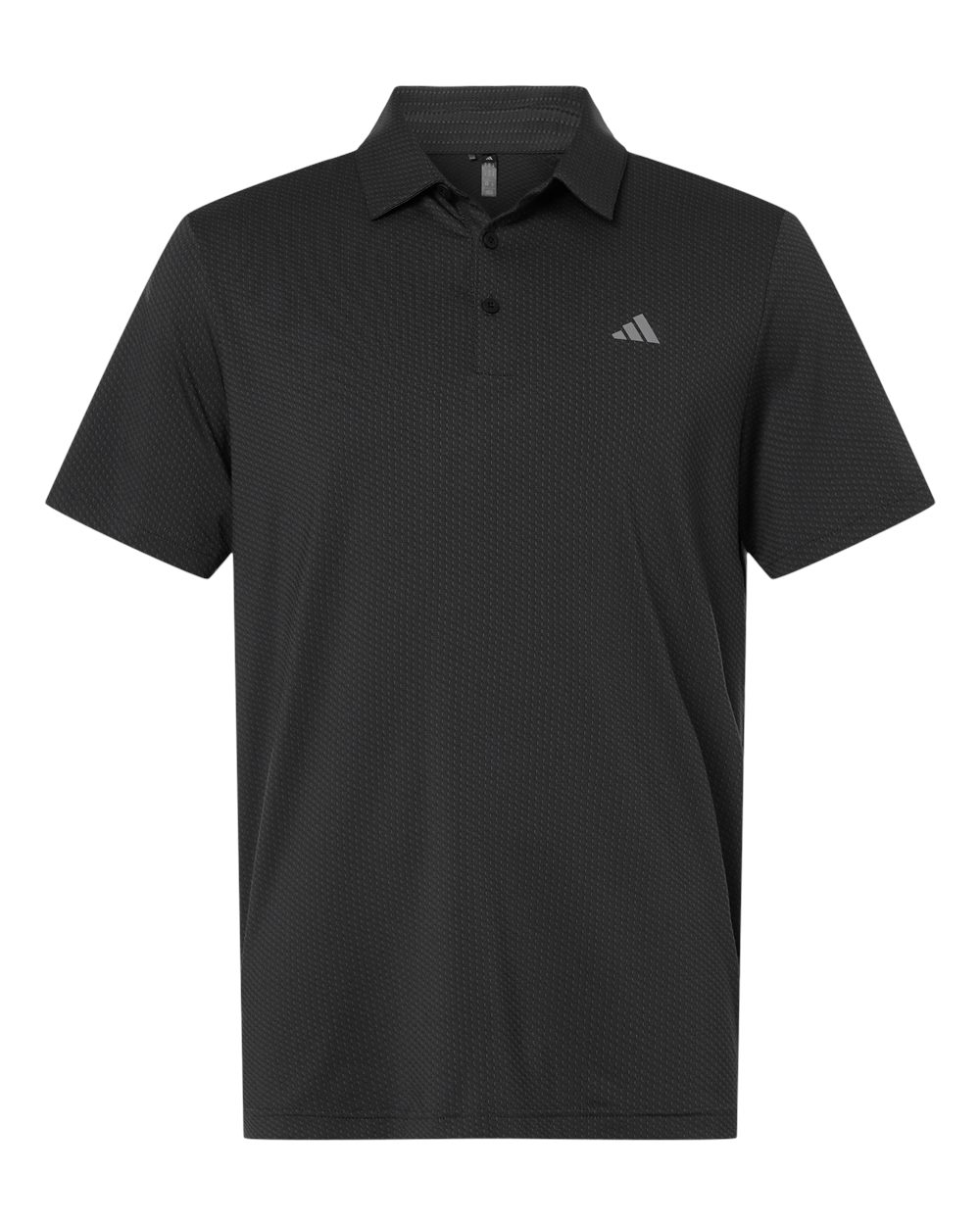 Adidas Men's Performance Textured Polo. A2024 - Carbon/ Black