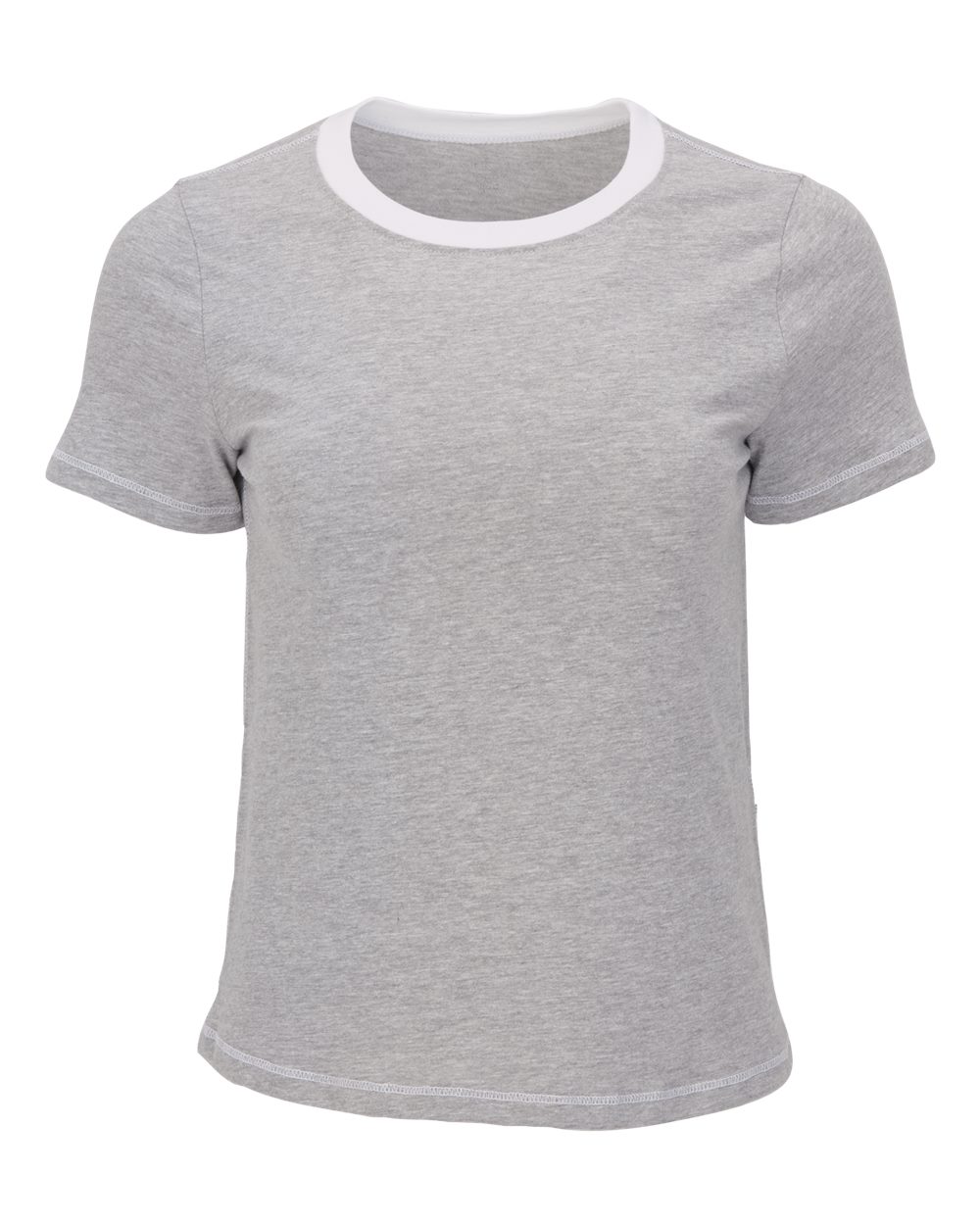 Boxercraft Women's Contrast Stitch Baby Tee. BW2106 - Oxford Heather