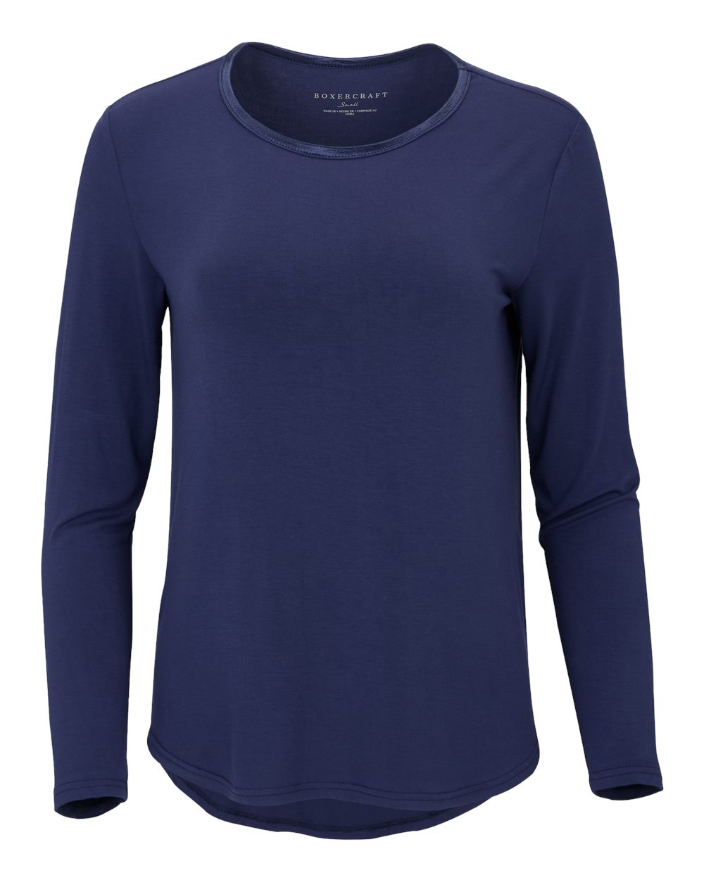 Boxercraft Women's Bamboo Long Sleeve T-Shirt. BW3102 - Navy
