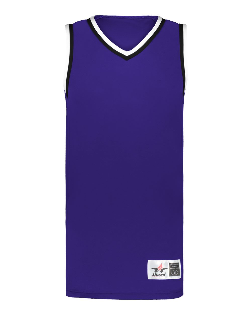 Alleson Athletic Men's Retro Basketball Jersey. A51000 - Purple/ Black/ White