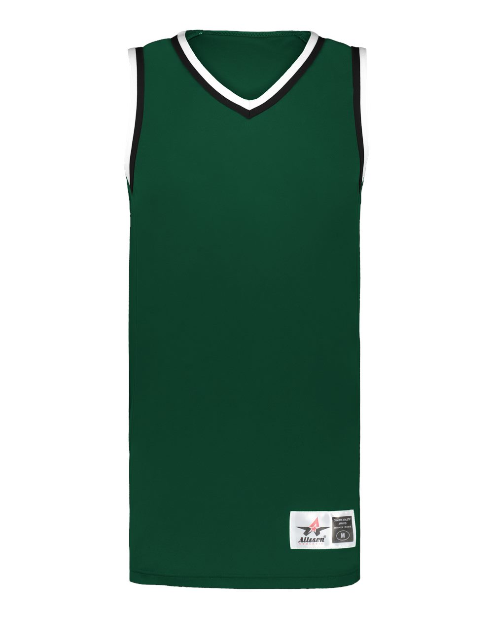 Alleson Athletic Youth Retro Basketball Jersey. A53000 - Forest/ Black/ White