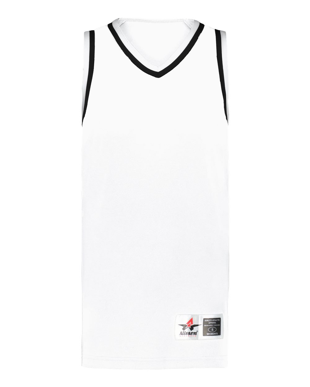 Alleson Athletic Women's Retro Basketball Jersey. A55000 - White/ Black/ White