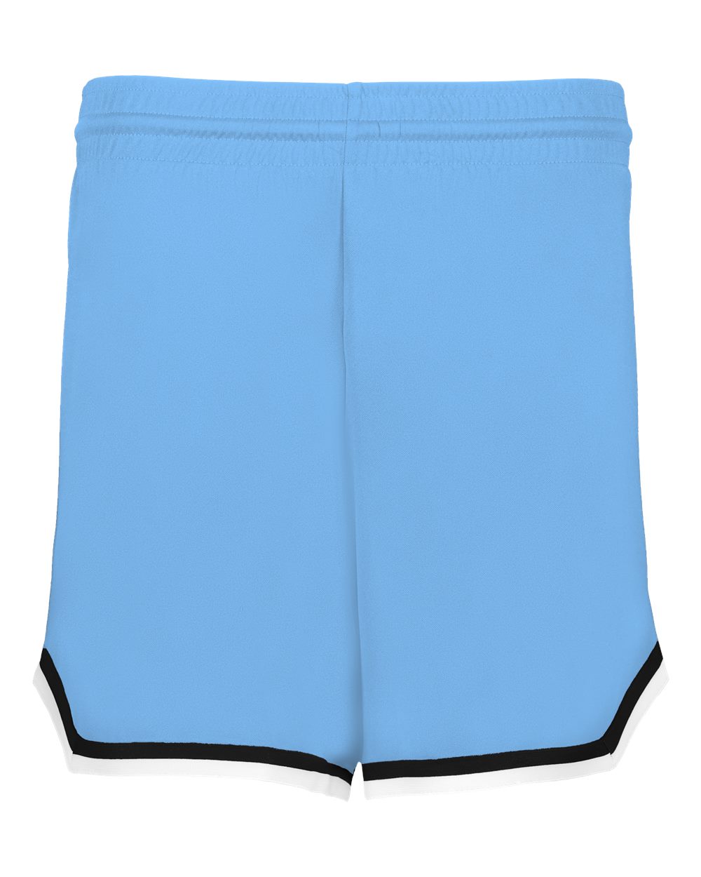 Alleson Athletic Women's Retro Basketball Shorts. A56000 - Columbia Blue/ Black/ White