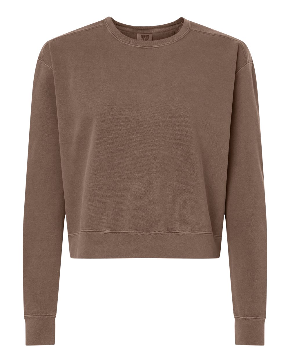 Comfort Colors Women's Garment-Dyed Mid-Length Crewneck Sweatshirt. 1566L - Espresso