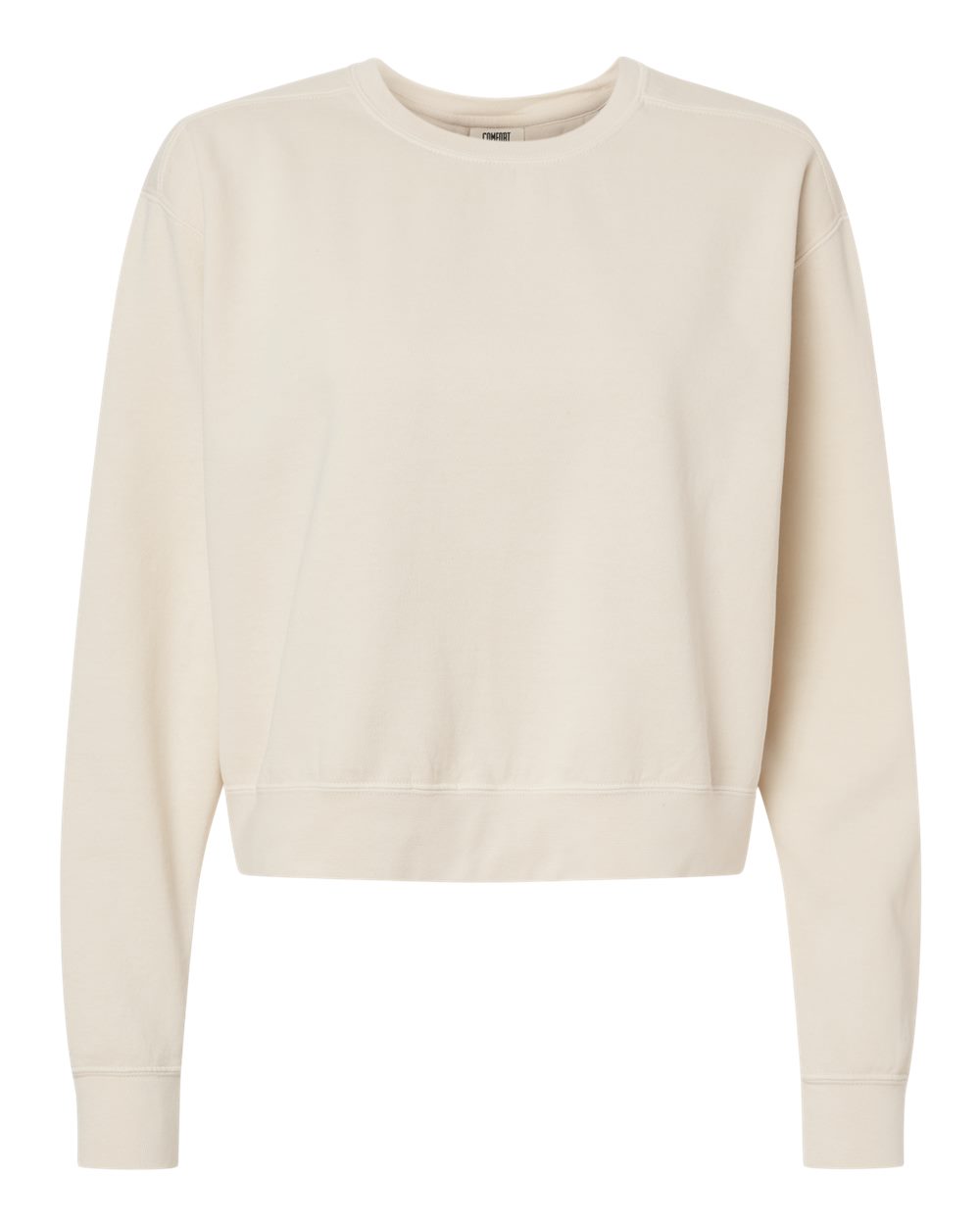 Comfort Colors Women's Garment-Dyed Mid-Length Crewneck Sweatshirt. 1566L - Ivory
