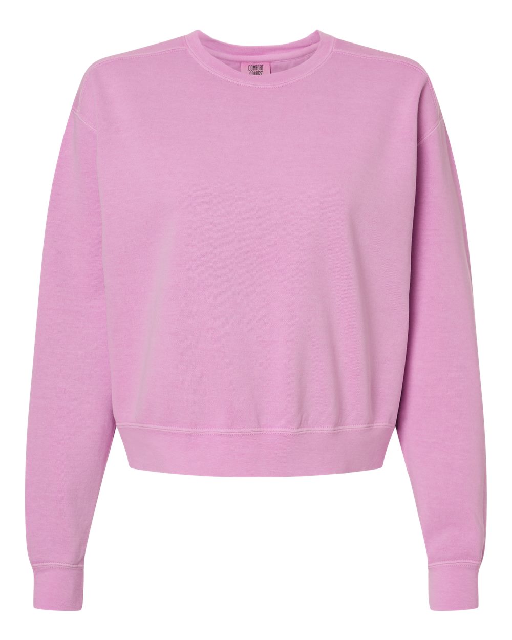Comfort Colors Women's Garment-Dyed Mid-Length Crewneck Sweatshirt. 1566L - Rose Quartz