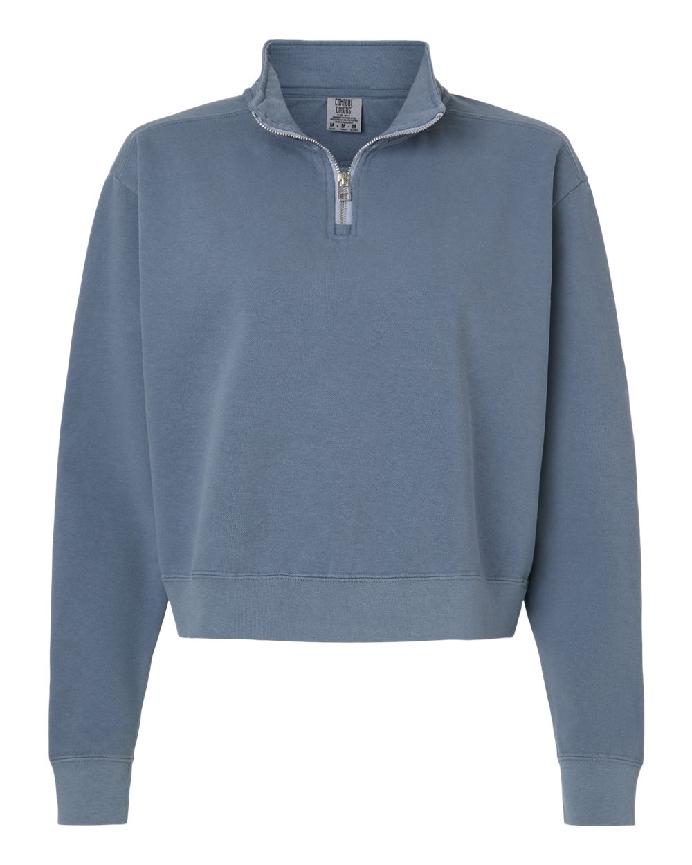 Comfort Colors Women's Garment-Dyed Mid-Length Quarter-Zip Sweatshirt. 1580L - Blue Jean