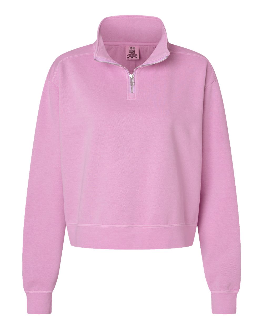 Comfort Colors Women's Garment-Dyed Mid-Length Quarter-Zip Sweatshirt. 1580L - Rose Quartz