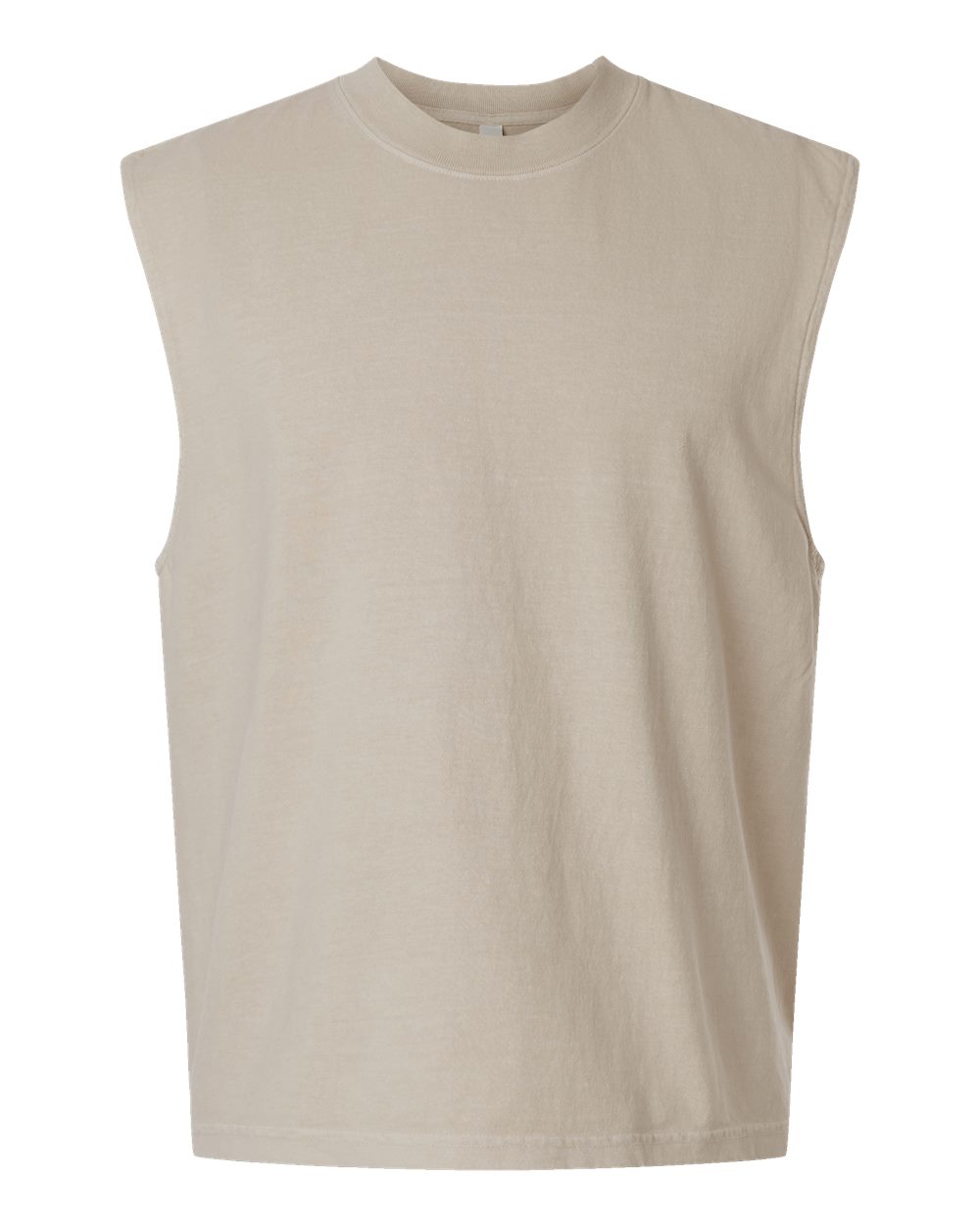 American Apparel Unisex Heavyweight Cotton Garment-Dyed Boxy Muscle Tee. 207GD - Faded Bone