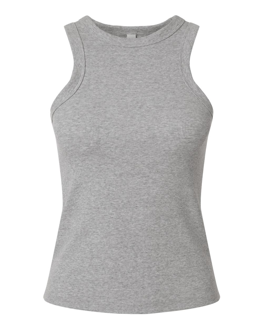 American Apparel Women's Baby Rib Fitted Tank. BR2101 - Heather Grey